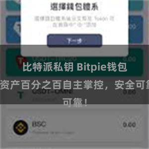 比特派私钥 Bitpie钱包：资产百分之百自主掌控，安全可靠！