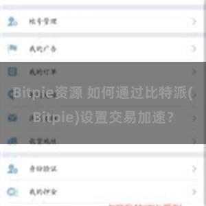 Bitpie资源 如何通过比特派(Bitpie)设置交易加速？