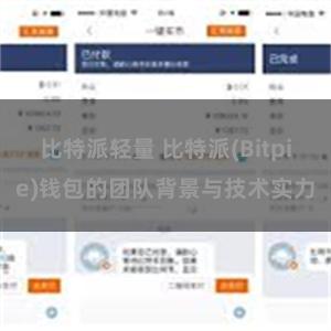 比特派轻量 比特派(Bitpie)钱包的团队背景与技术实力