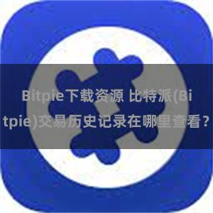 Bitpie下载资源 比特派(Bitpie)交易历史记录在哪里查看？