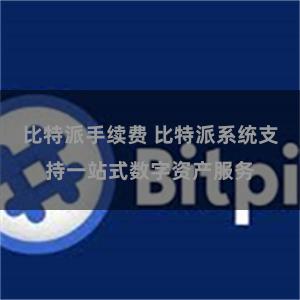比特派手续费 比特派系统支持一站式数字资产服务