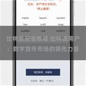 比特派安全教程 比特派用户：数字货币市场的领先力量