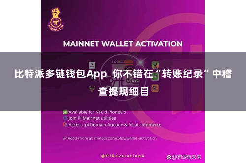 比特派多链钱包App  你不错在“转账纪录”中稽查提现细目