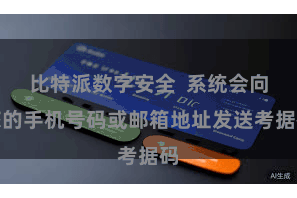 比特派数字安全  系统会向您的手机号码或邮箱地址发送考据码
