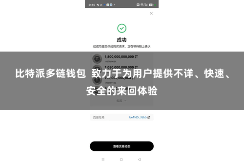比特派多链钱包  致力于为用户提供不详、快速、安全的来回体验